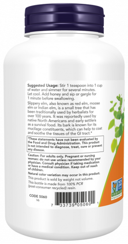 NOW Красный вяз 400 мг, 100 капсул