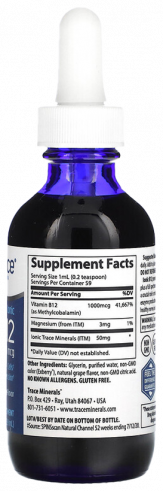 Trace Minerals Ionic B12 1000 mcg, 59 мл