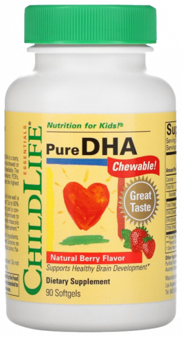 ChildLife Pure DHA, Чистая ДГК, 90 капсул