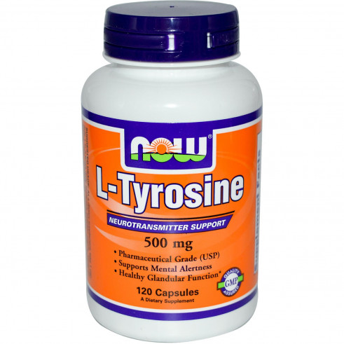 NOW L-Tyrosine 500 мг, 60 капс